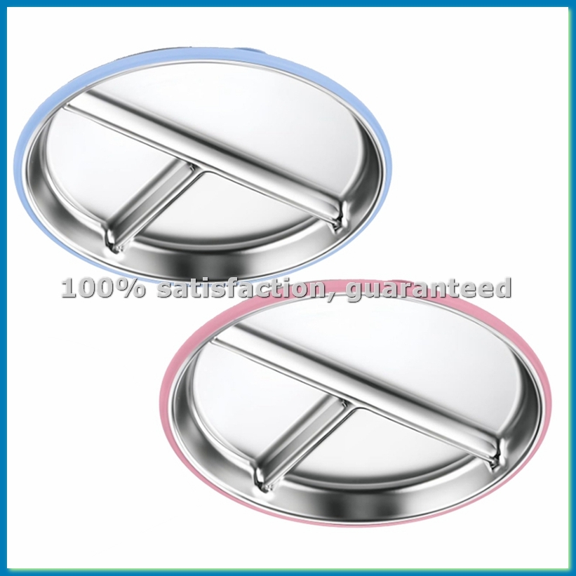 Plate Suction Toddler - 2 Platos de Acero Inoxidable para