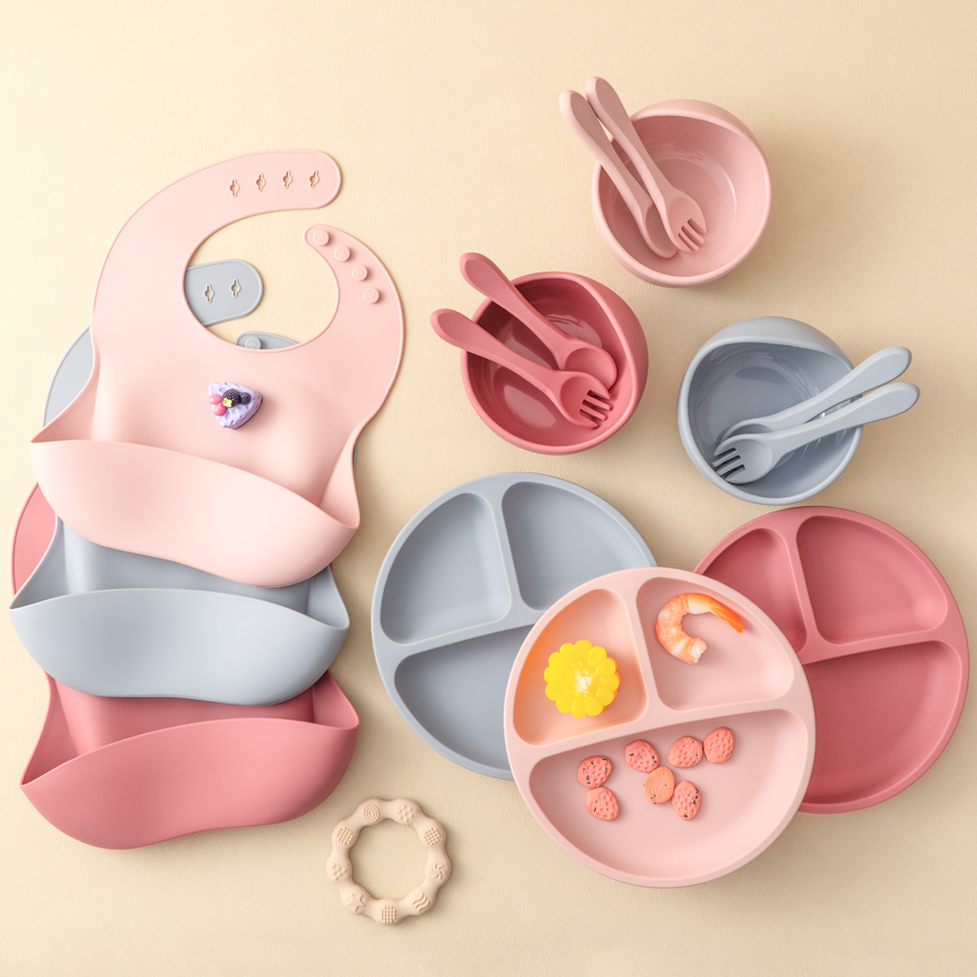 Baby Food Table - Juego de alimentación de silicona para