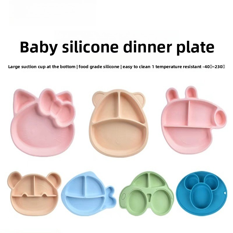 Plate Suction Toddler - Plato de silicona con divisiones, libre
