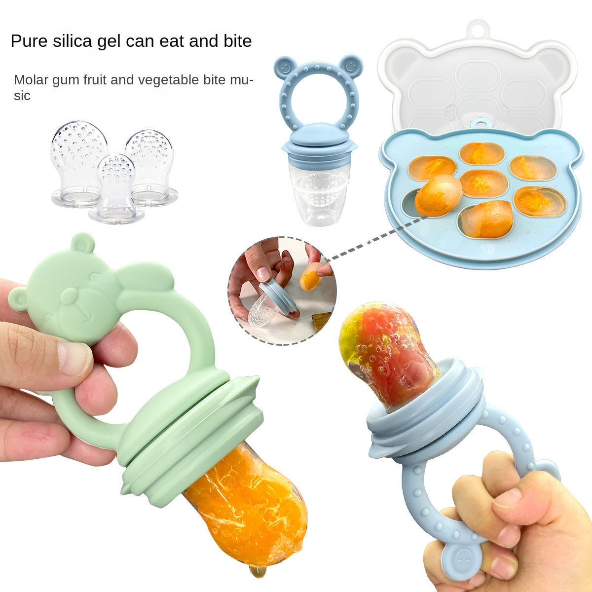 Baby Food Guide - Mordedor de silicona de grado alimenticio