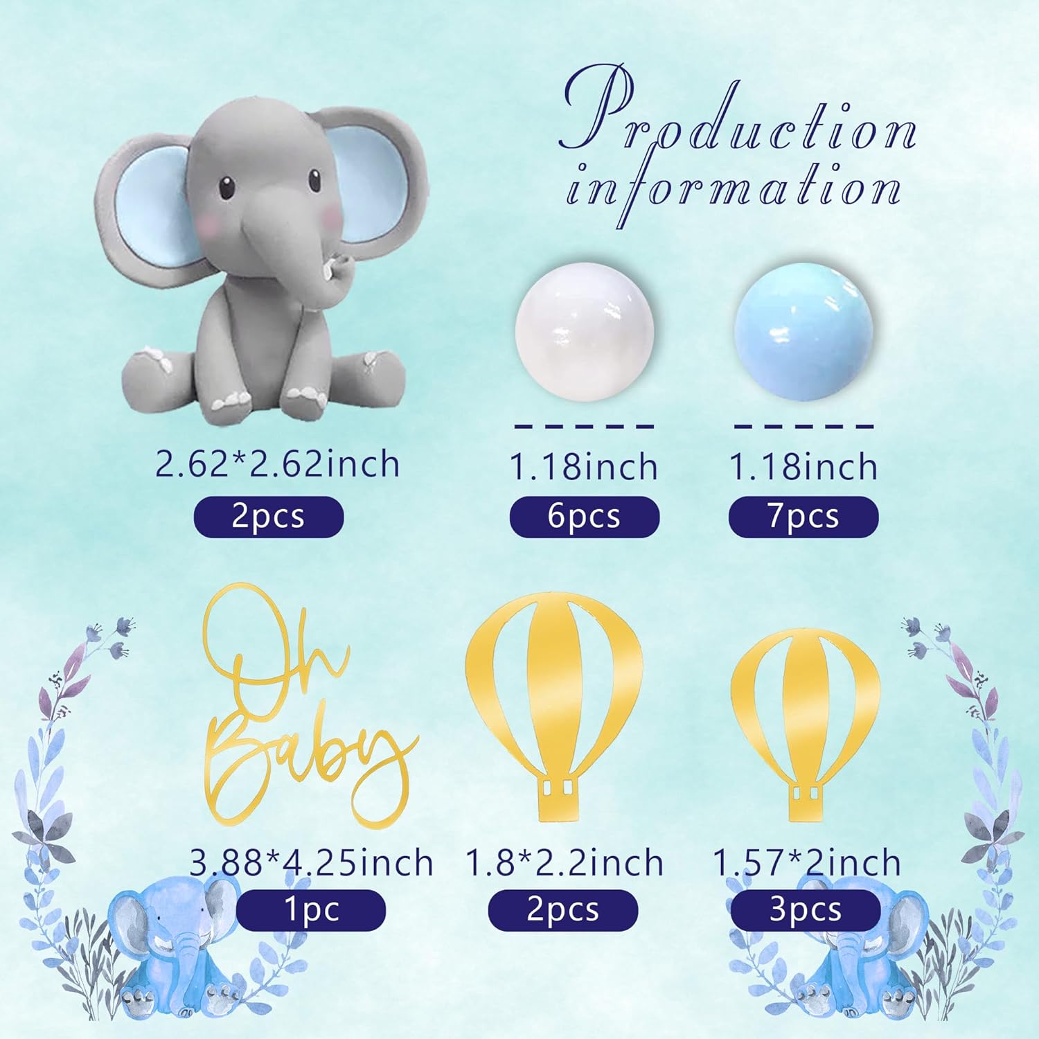Decoración de pastel de elefan - Baby Food Ideas reseña y precio