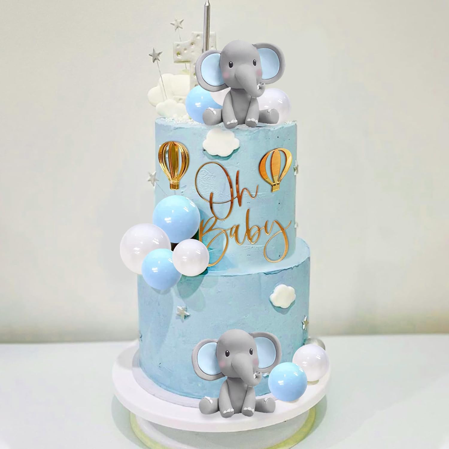 Decoración de pastel de elefan - Baby Food Ideas reseña y precio