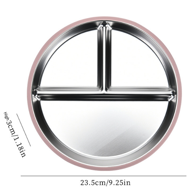 2 Platos de Acero Inoxidable p - Plate Suction Toddler reseña y precio