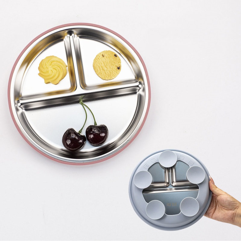 2 Platos de Acero Inoxidable p - Plate Suction Toddler reseña y precio