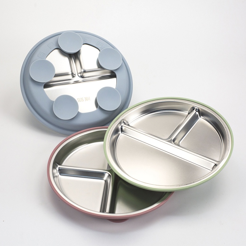 2 Platos de Acero Inoxidable p - Plate Suction Toddler reseña y precio