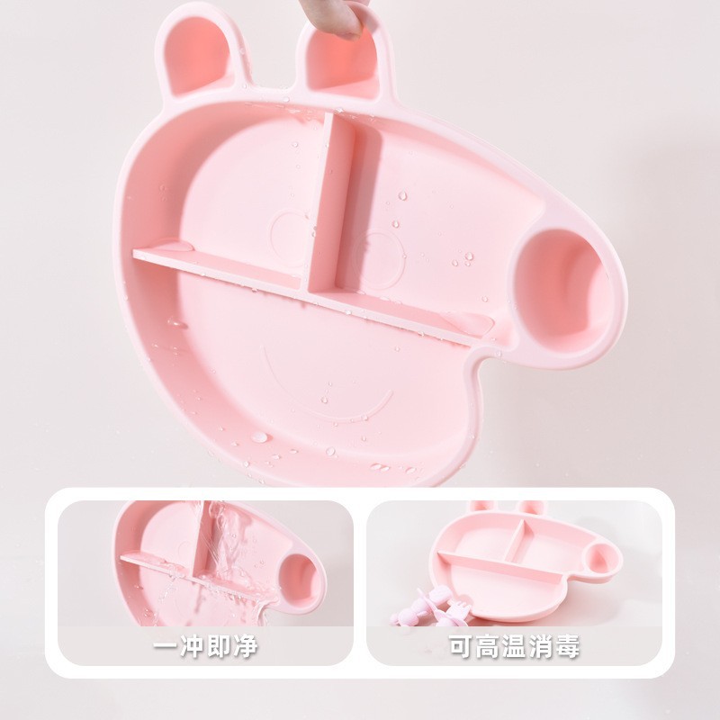 Plato de silicona con division - Plate Suction Toddler reseña y precio
