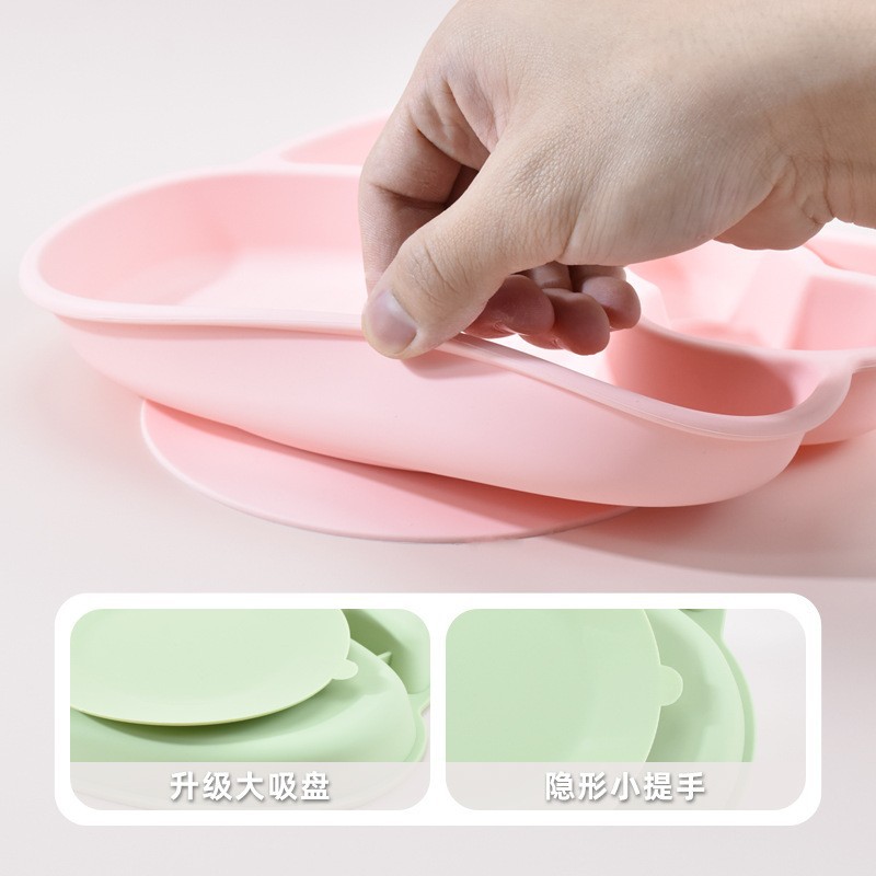 Plato de silicona con division - Plate Suction Toddler reseña y precio