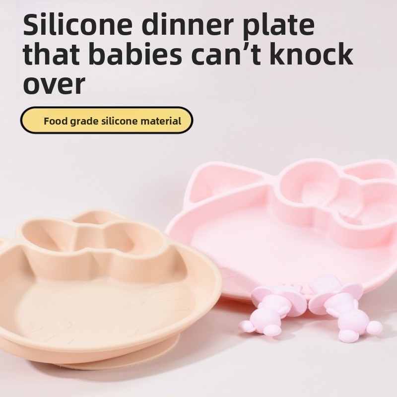 Plato de silicona con division - Plate Suction Toddler reseña y precio