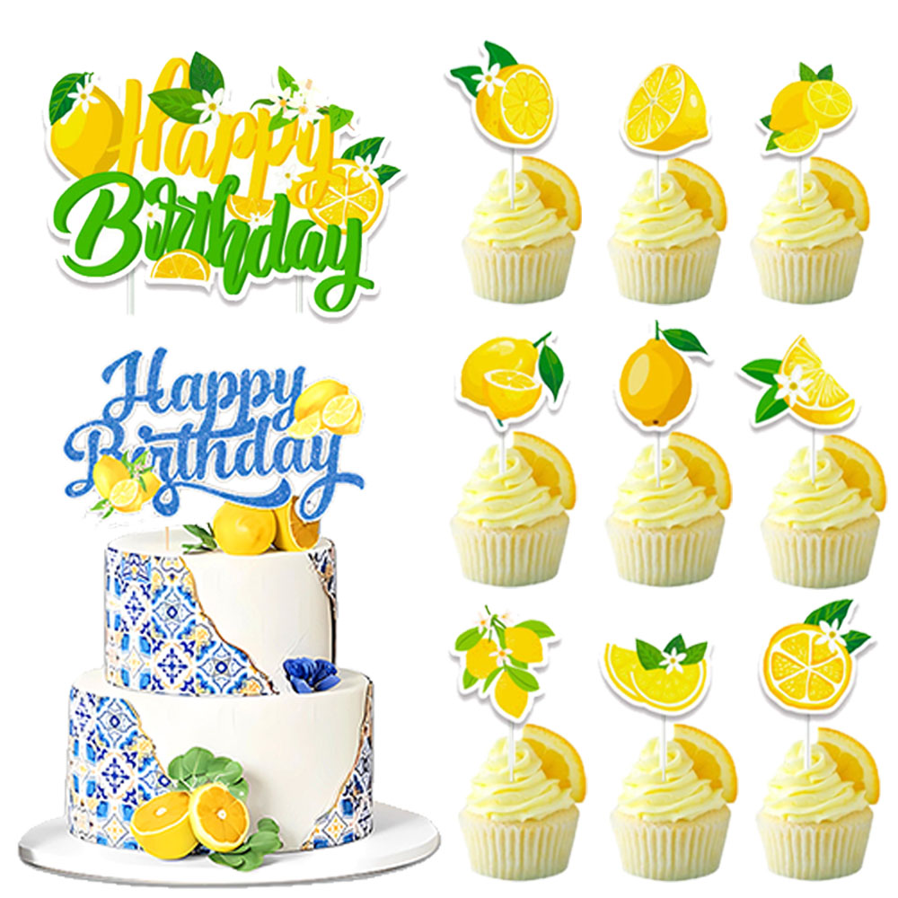 Adornos para cupcakes de limón - Baby Food Ideas reseña y precio