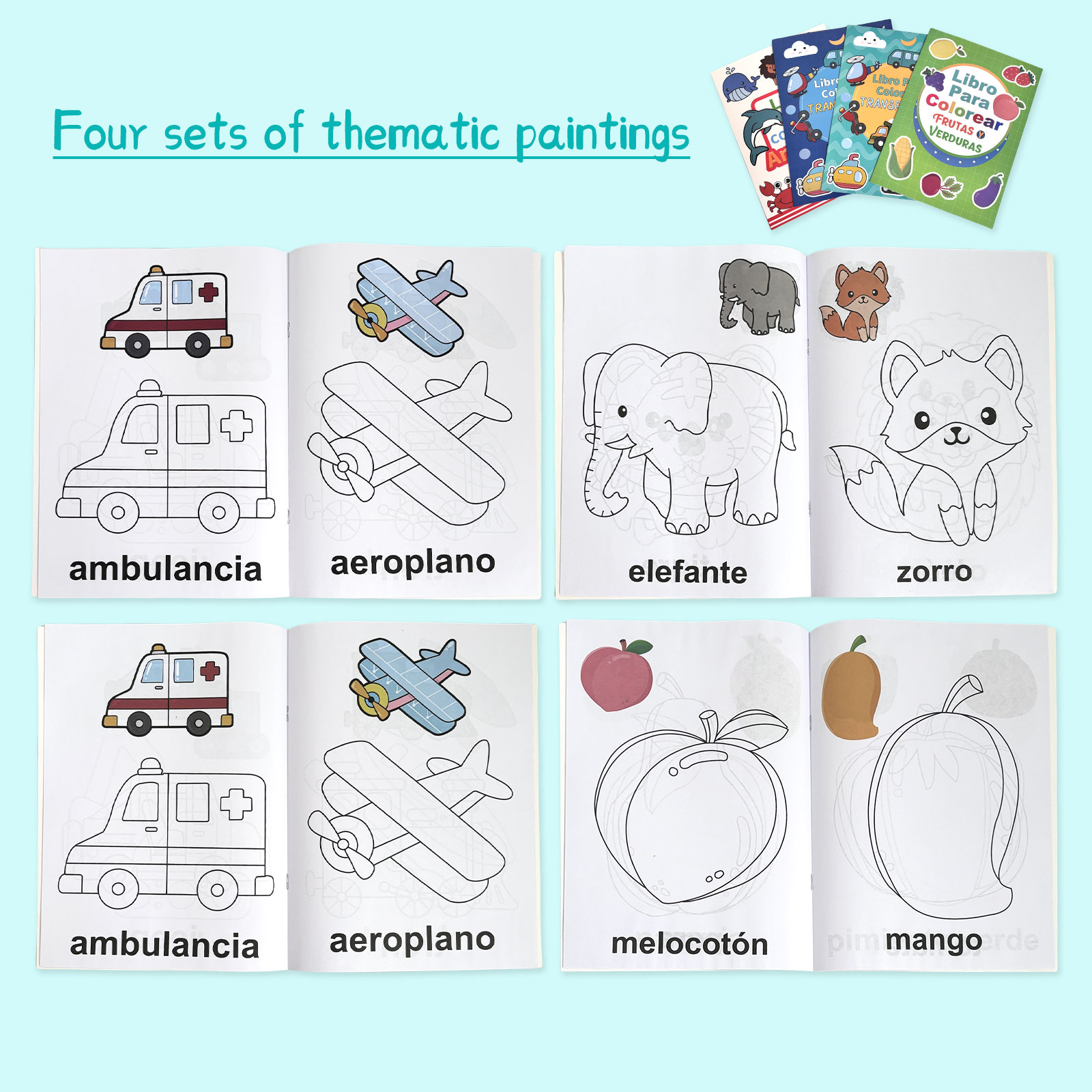 Paquete de 4 libros para color - Baby Food Age reseña y precio